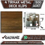 4 Tırnak Metal Deck Klips (500 Adet)