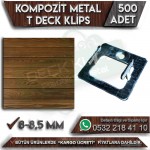 Kompozit Metal T Deck Klips 8 mm (500 Adet)