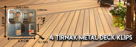 4 Tırnak Metal Deck Klips